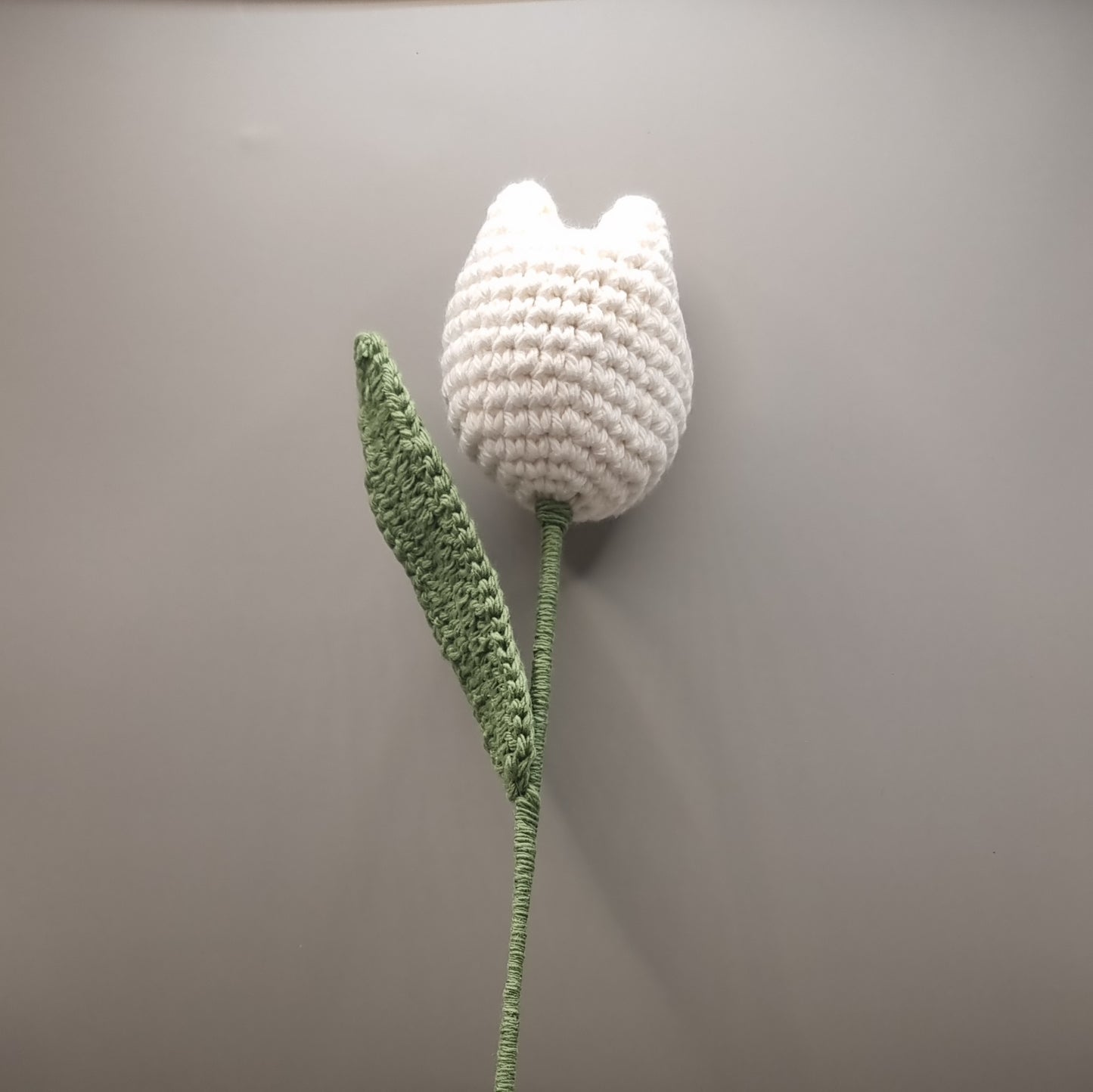 Crochet White Tulip