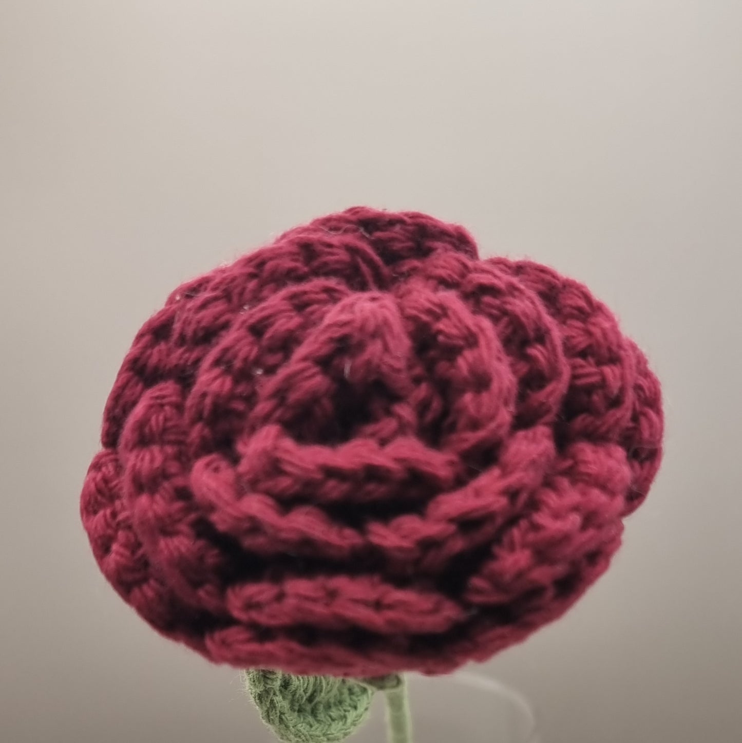 Crochet Wine Red Rose