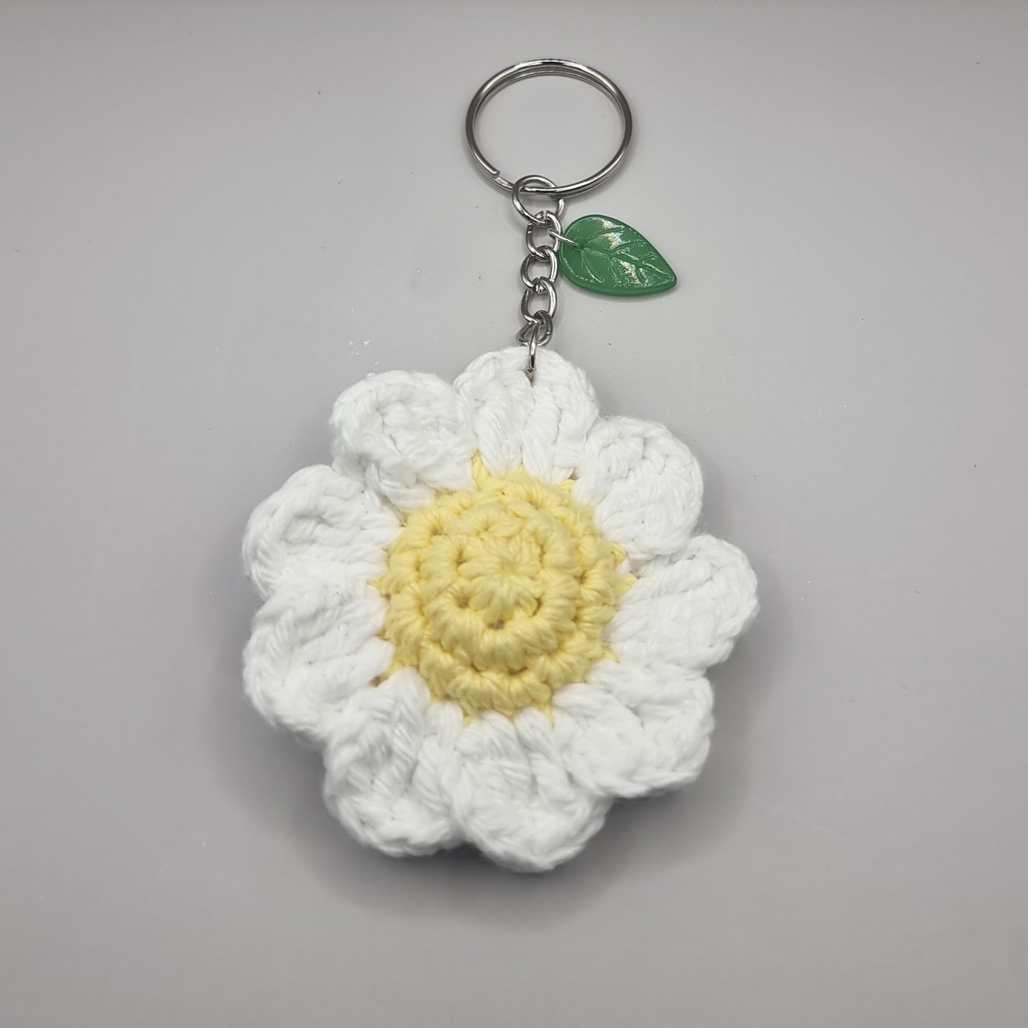 Crochet Daisy Keychain