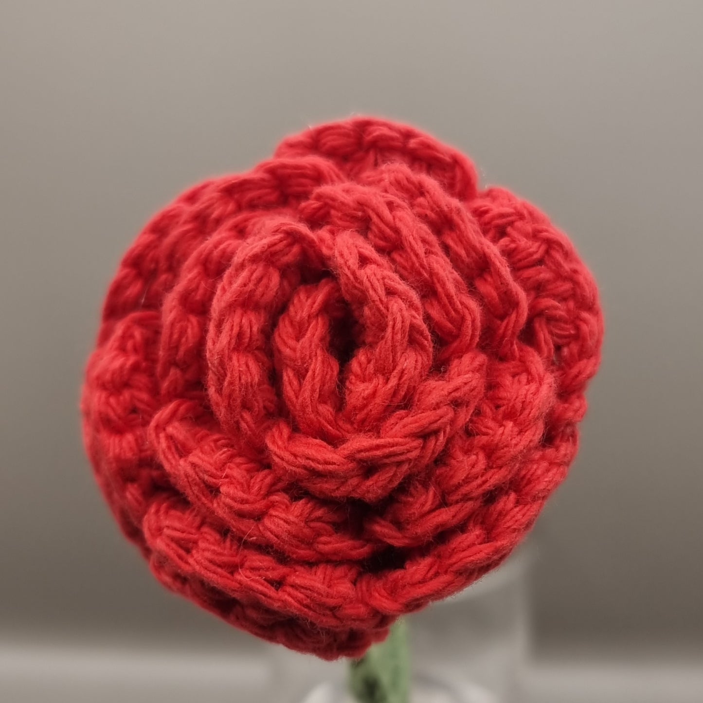 Crochet Red Rose