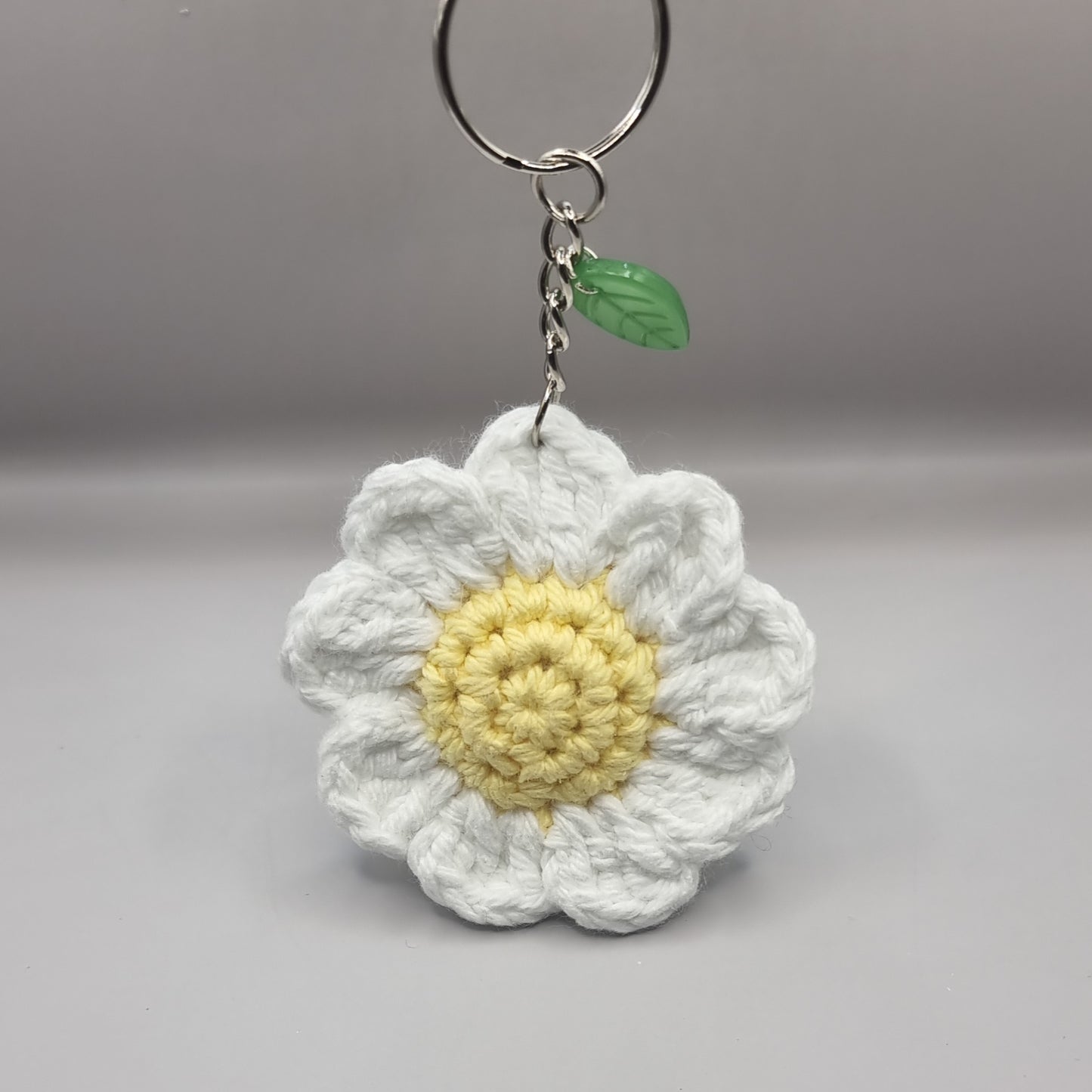 Crochet Daisy Keychain