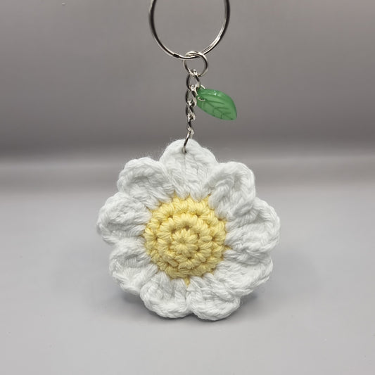 Crochet Daisy Keychain