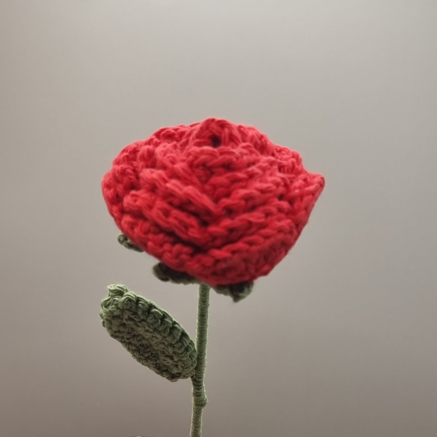 Crochet Red Rose