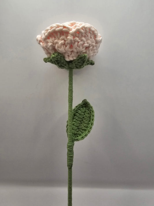 Crochet Pink Rose