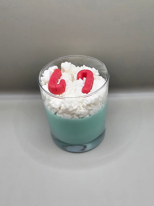Candy Cane Christmas Candle