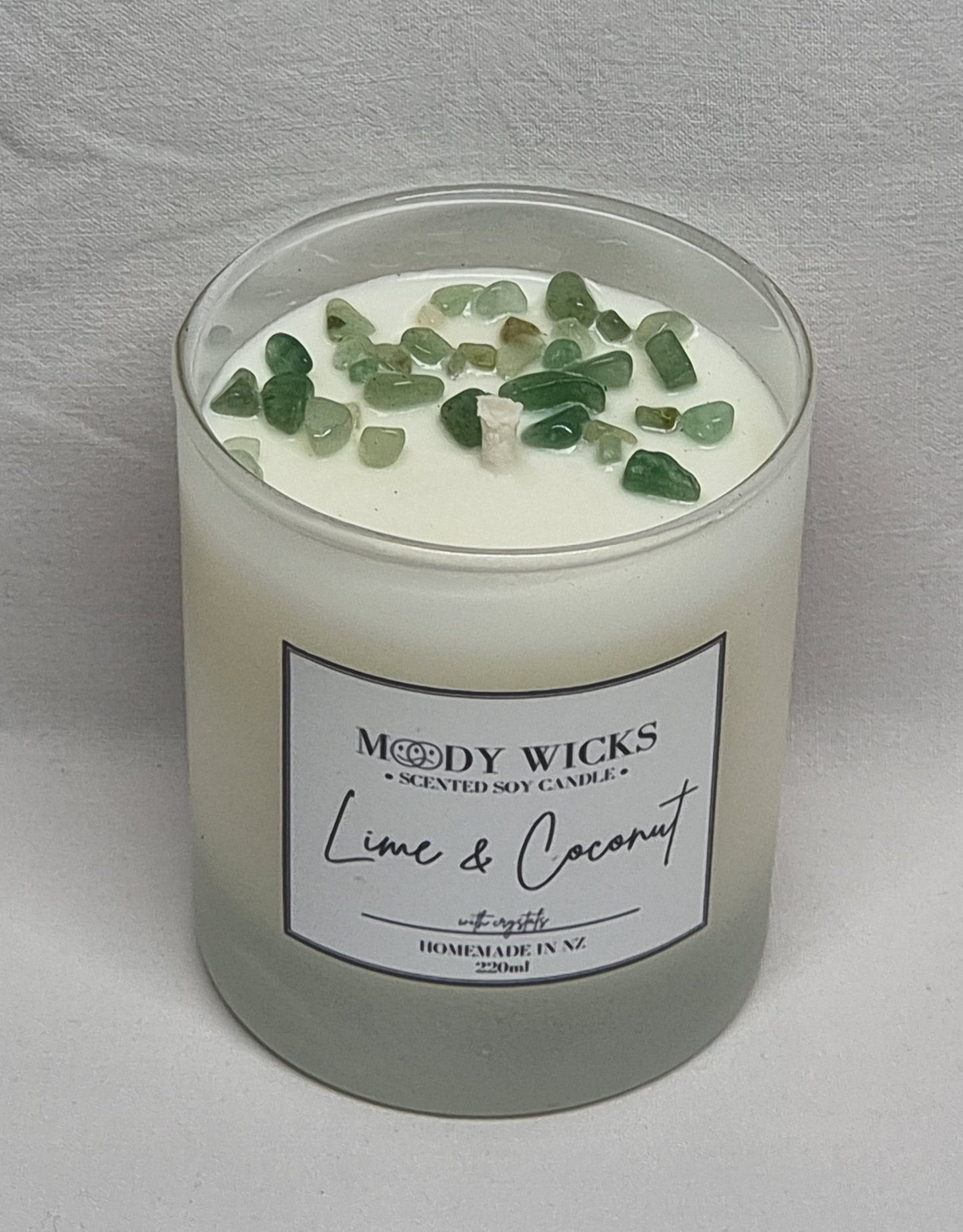 Lime & Coconut Crystal Candle